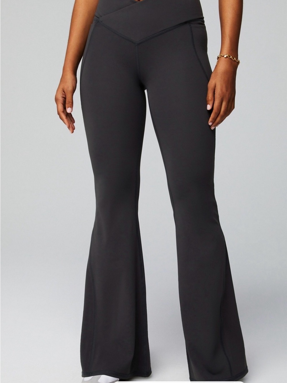 Fabletics Black High-Waist Flare Yoga Pants